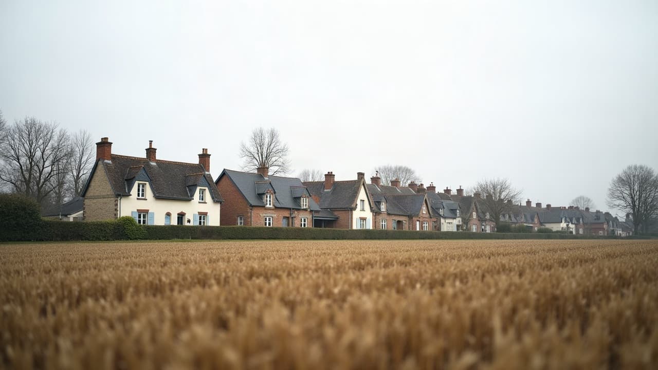 Maisons pavillonnaires de Poulainville, au nord d'Amiens